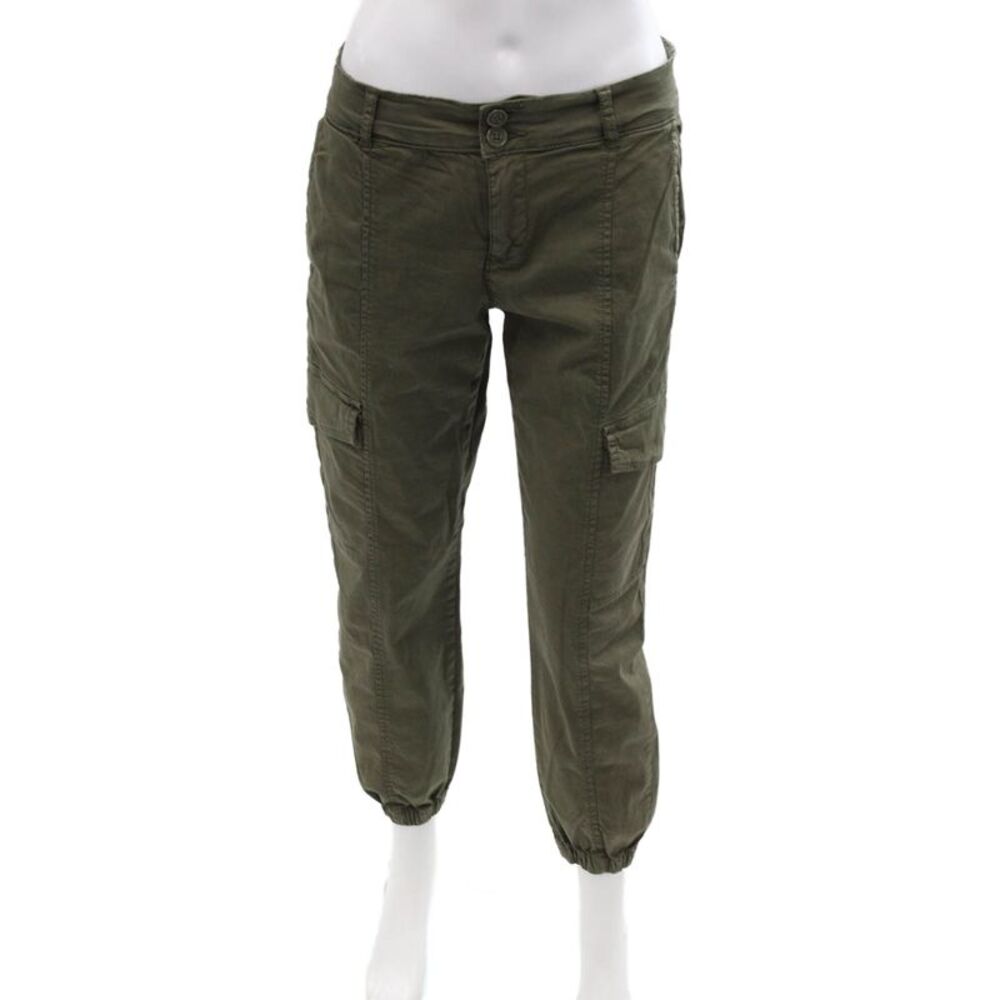 Sanctuary Women Cropped Cargo Pants Army Green Size 26